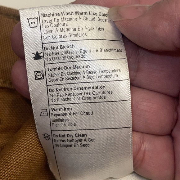 Carhartt Brown B11 Mens Washed Duck Dungaree Loose Fit Canvas Work Pants 35x30 - Picture 10 of 11